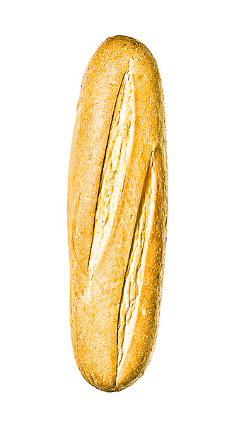 Photo of a loaf of Italian Bread, laid out as the letter "I"