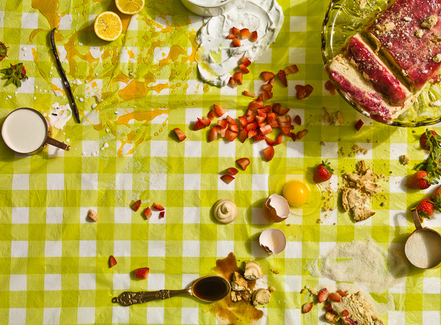 Photo of Strawberry Rhubarb Semifreddo with Meringue Drops